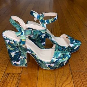 Green Multi Heels